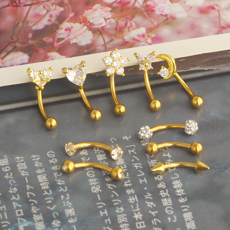 Pointed titanium steel lip stud product view