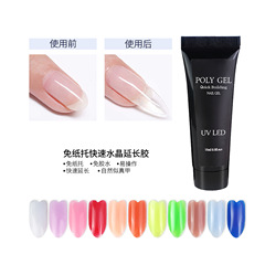 Cross-border supply Nail Art Quick Paperless Holder Crystal Extension Hose Phototherapy Glue DIY Cartoon Shape Solid Gel