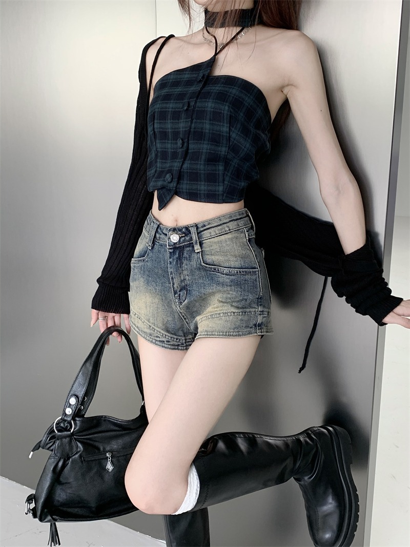 Women's Holiday Daily Streetwear Solid Color Shorts Distressed Washed Jeans Straight Pants display picture 4