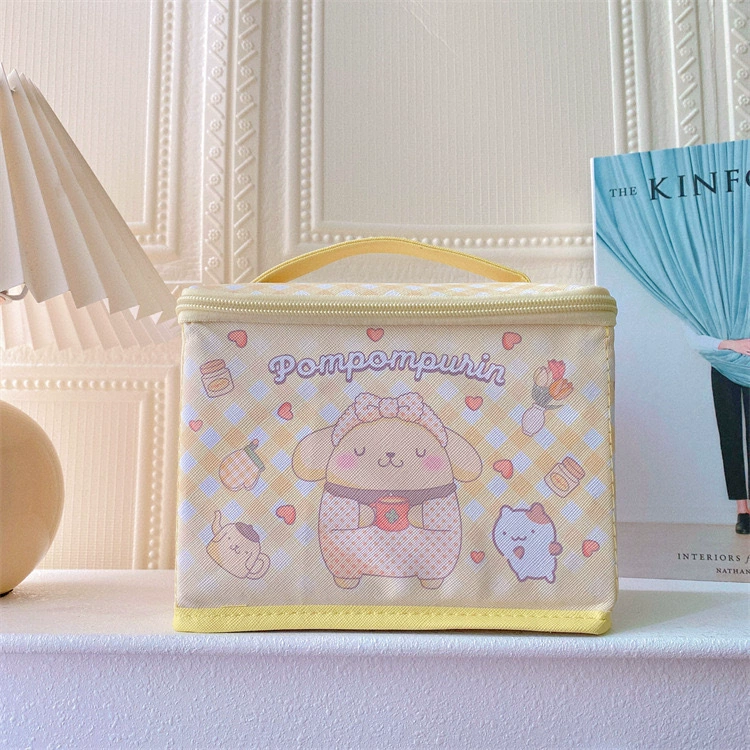 Japanese cute foldable handheld storage box, makeup box, stationery