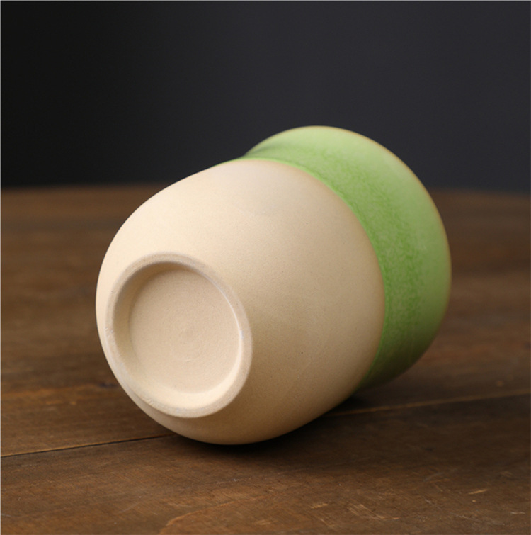 Vintage Ceramic Tea Bowl Japanese Style Espresso Cup Rustic_voghion.com