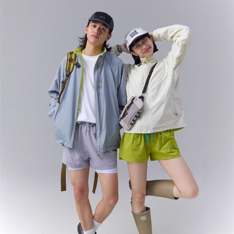 Rumen Autumn and Winter Lightweight Breathable Water-Repellent Warm Jacket Stand Collar Casual Sports Loose Jacket Men's and Women's Soft Shell