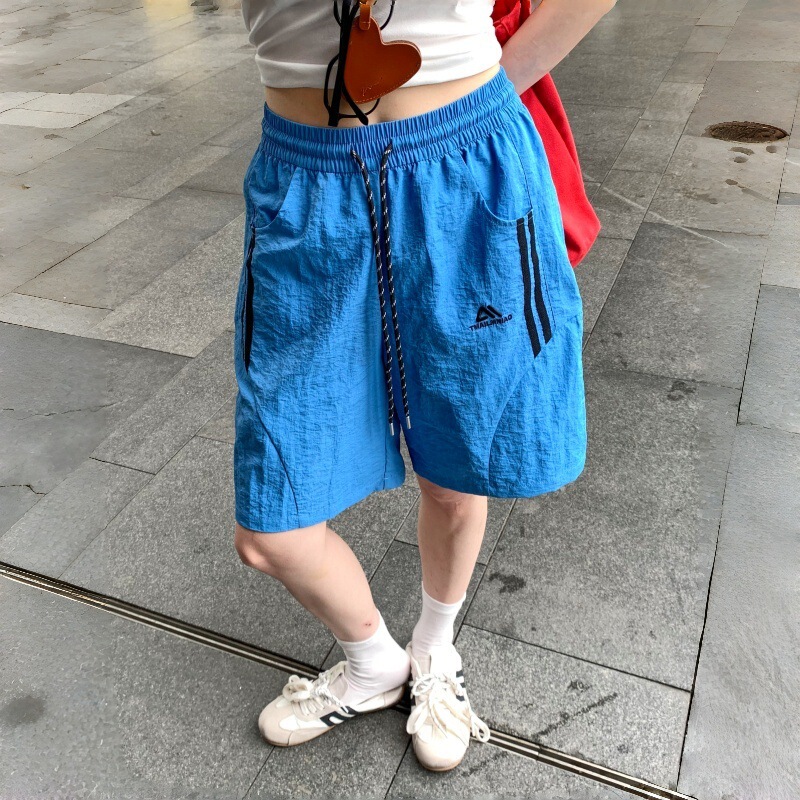 Dopamine Colored Nylon Quick-Dry Sports Shorts for Women 2026 New American Style Summer Waterproof Breathable Beach Pants