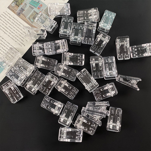 Acrylic transparent clip, small fresh DIY plastic clip, sealing clip, bill account clip, round hole storage clip