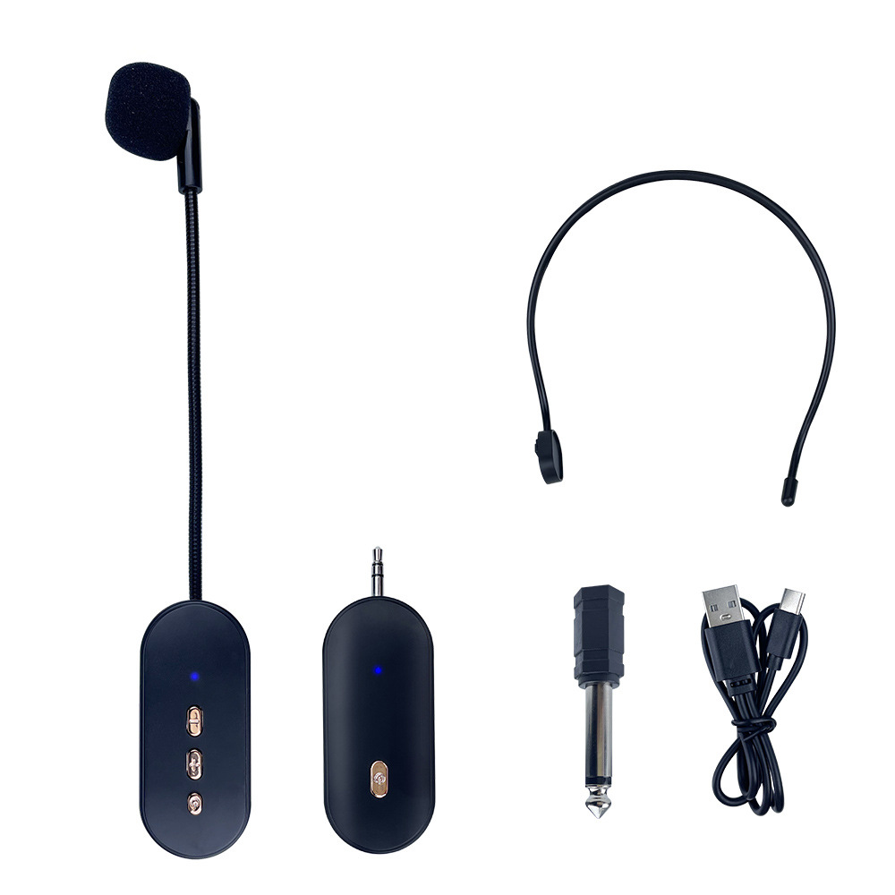 2.4g Wireless Microphone Little Bee Teaching Amplifier Stage Performance Head-Mounted Lecture Bluetooth Audio Computer Microphone
