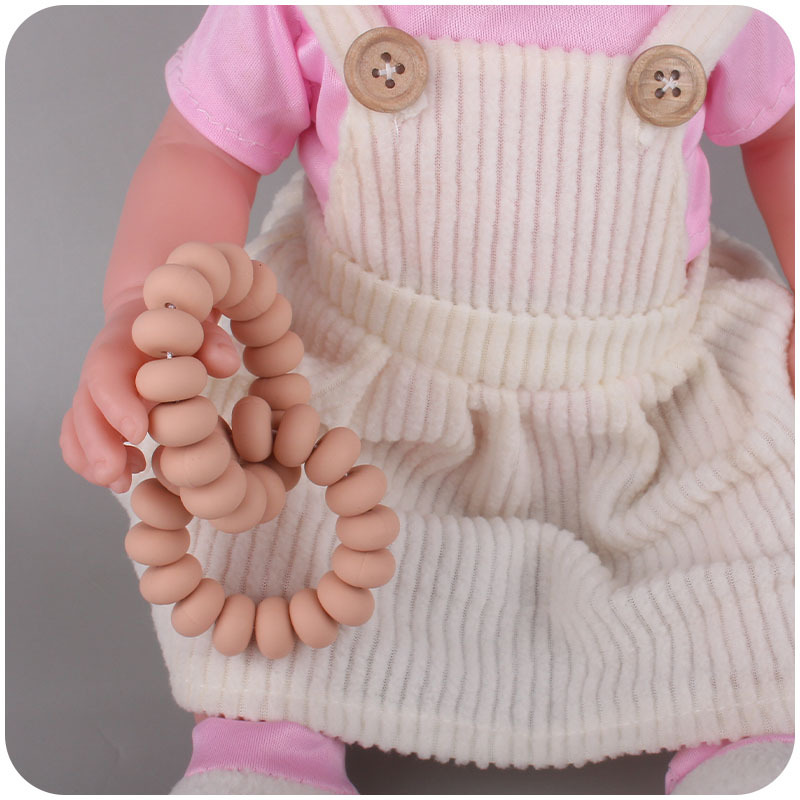 Bebé suministros pulsera mordedor juguete calmante bebé creativo cuentas de silicona mordedura pegamento molar sonajero juguete
