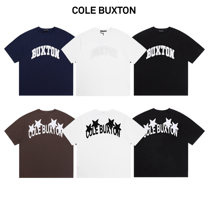 Cross-Border American Niche Fashion Brand Cole Buxton Retro Cb Printed Letter Loose Cotton Short-Sleeved T-Shirt for Men and Women Cross-Border American Niche Fashion Brand Cole Buxton Retro Cb Printed Letter Loose Cotton Short-Sleeved T-Shirt for Men and Women