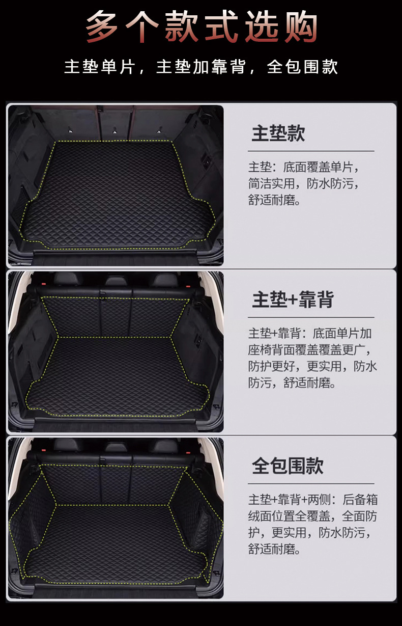 Suitable for 07-26 Model Audi A6L/Q5L/A4L/A3/A5L/Q3/A7L Car Trunk Mat Modification