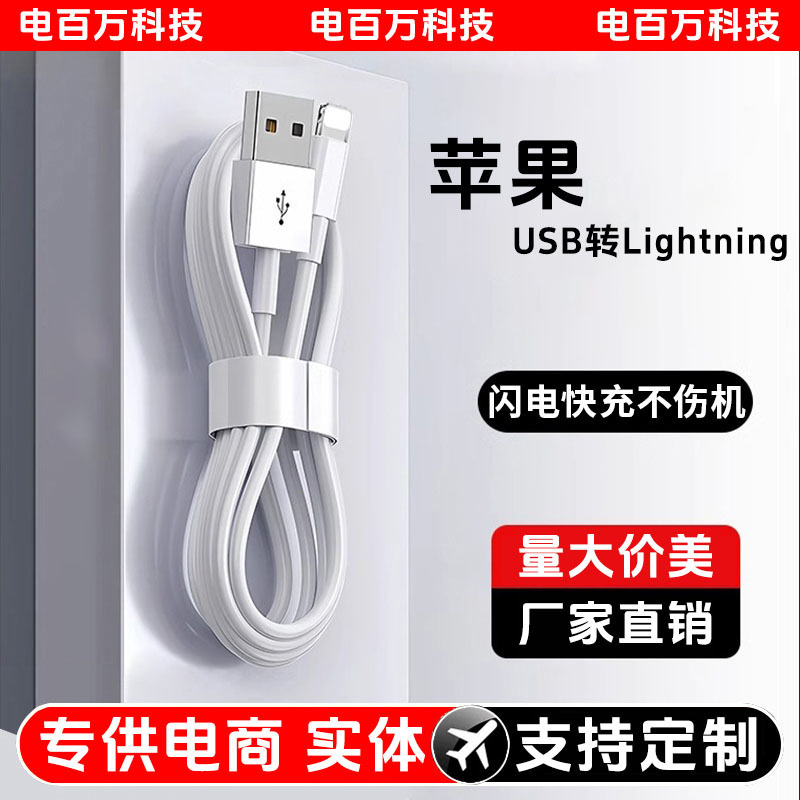 Suitable for Apple USB to L Fast Charging Data Cable Iphone12 Mobile Phone Charging Cable 20W11Pro Factory Direct Sales