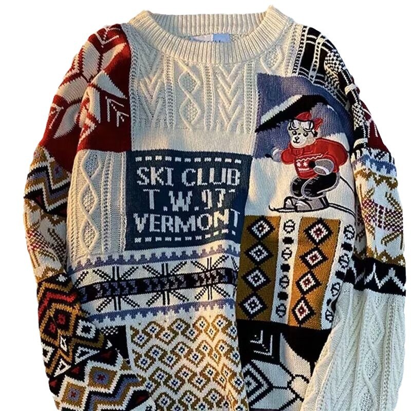 Suéter de invierno para hombres nuevo estilo hollow wind overhead jersey marca de tendencia de estilo de puerto de moda pareja vestir jersey