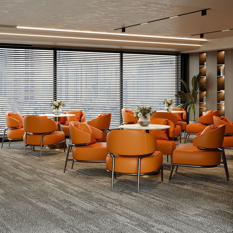 [바이브런트 오렌지] 의자 3개 + 원형테이블 60