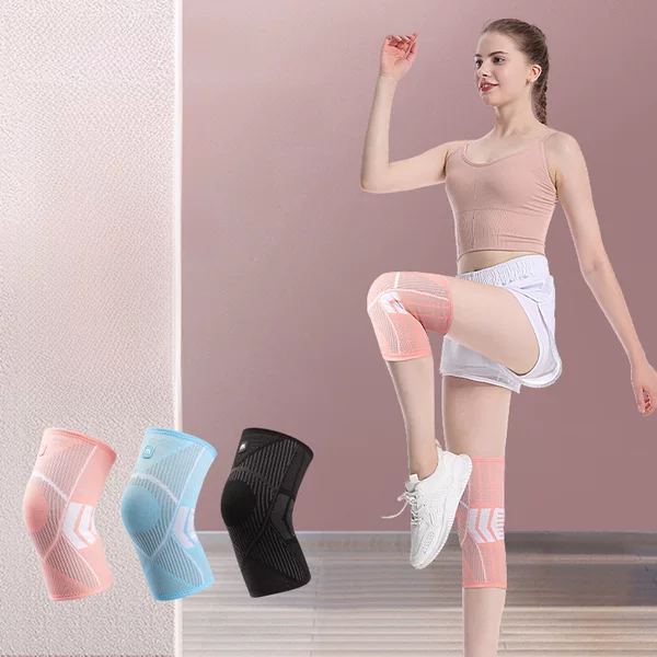 New girls knee pads non-slip thin elastic breathable knitted nylon sports knee pads riding running rope skipping
