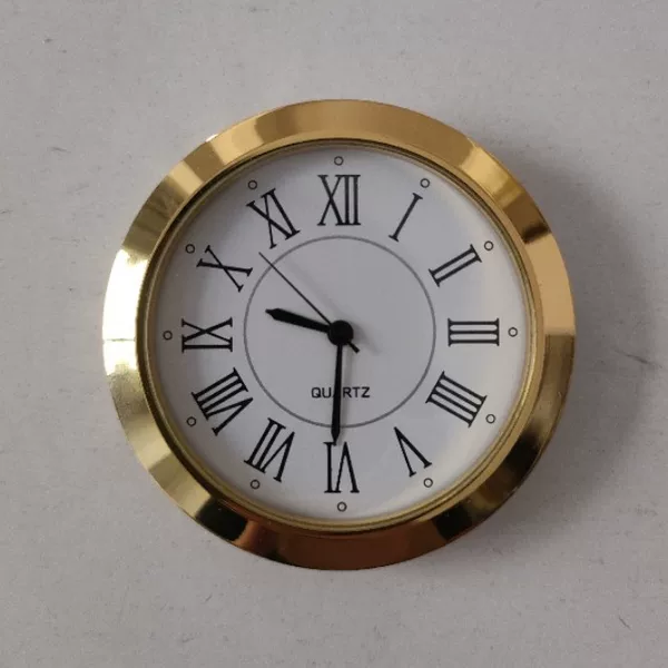 Factory supply crystal watch head wooden crafts inlaid watch core zinc alloy case 55mm quartz watch head
