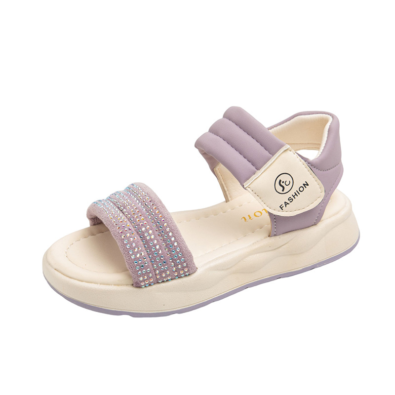Sandalias casuales para niñas 2026 primavera y otoño nuevas zapatillas blancas con suela suave zapatos de playa de aire extranjero zapatos individuales para niñas image 6