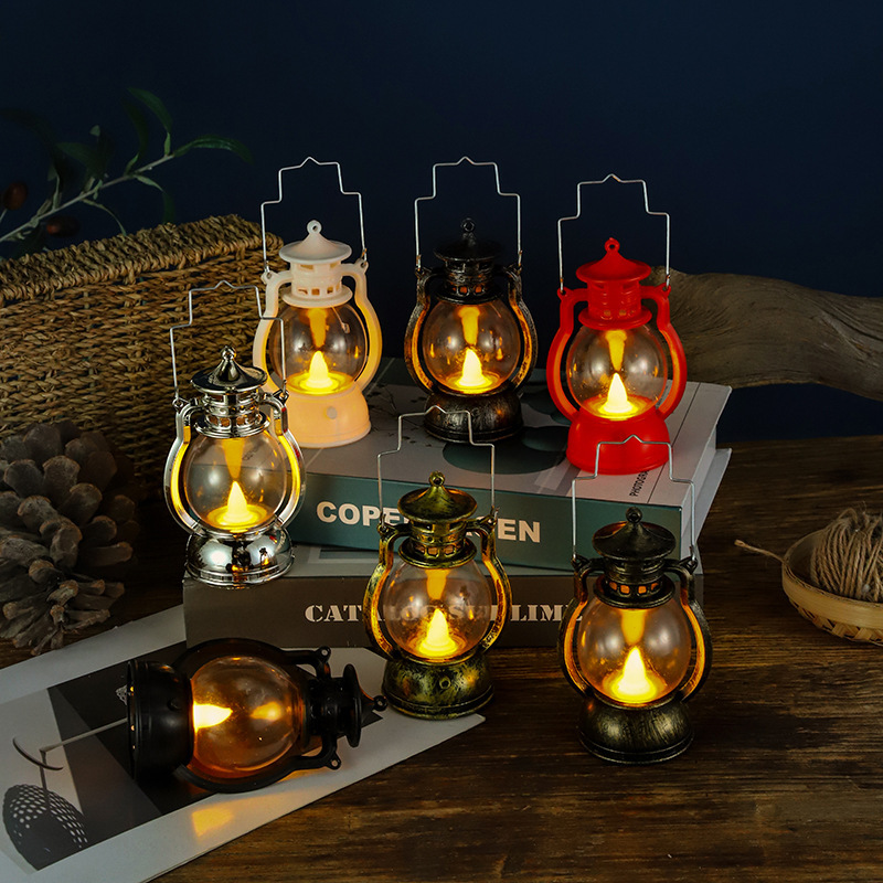 Portable Lantern Palace Lantern Kerosene Lamp Script-Killing Game Decoration Atmosphere Scene Setup Supplies Bedroom Night Light