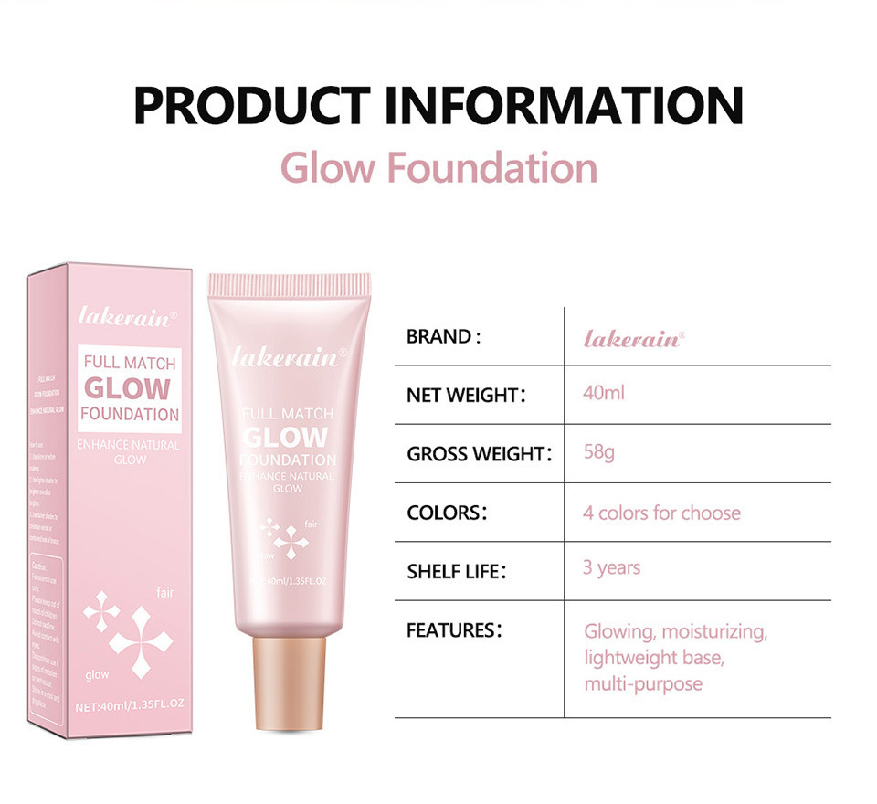 Cross-border Lakerain Luminous Foundation Is Clear Moisturizing, Provides Natural Coverage, Long-lasting, Not Easy To_voghion.com