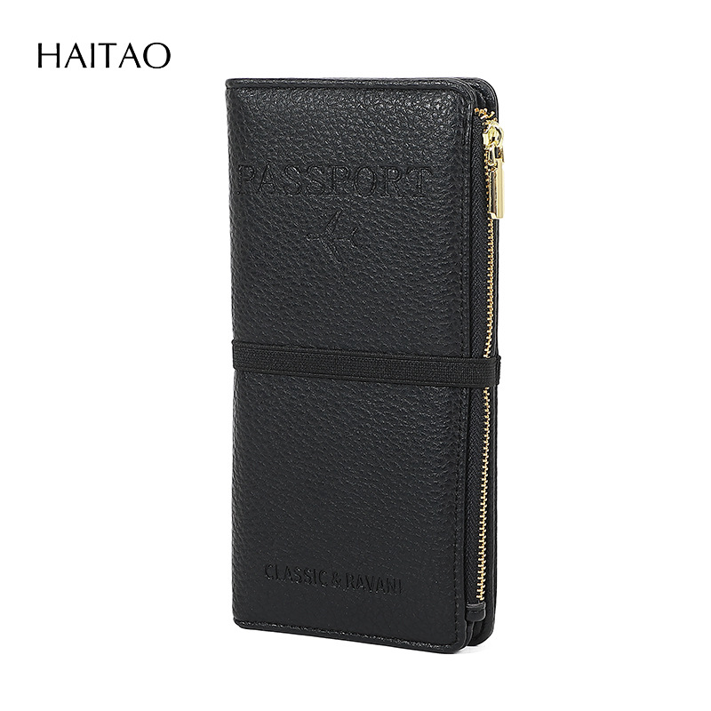 2025 nuevo paquete de pasaporte transfronterizo banda elástica cubierta de tarjeta de vacuna bolsa de identificación carpeta de pasaporte de viaje multifuncional