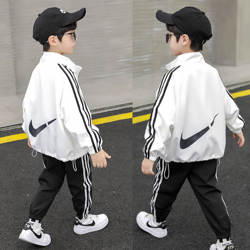Children's clothing boys spring and autumn suits  new children's autumn clothing children's clothes baby sports handsome two-piece set trendy