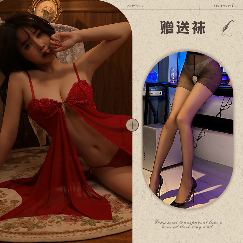 레드 + 블랙 오픈 양말