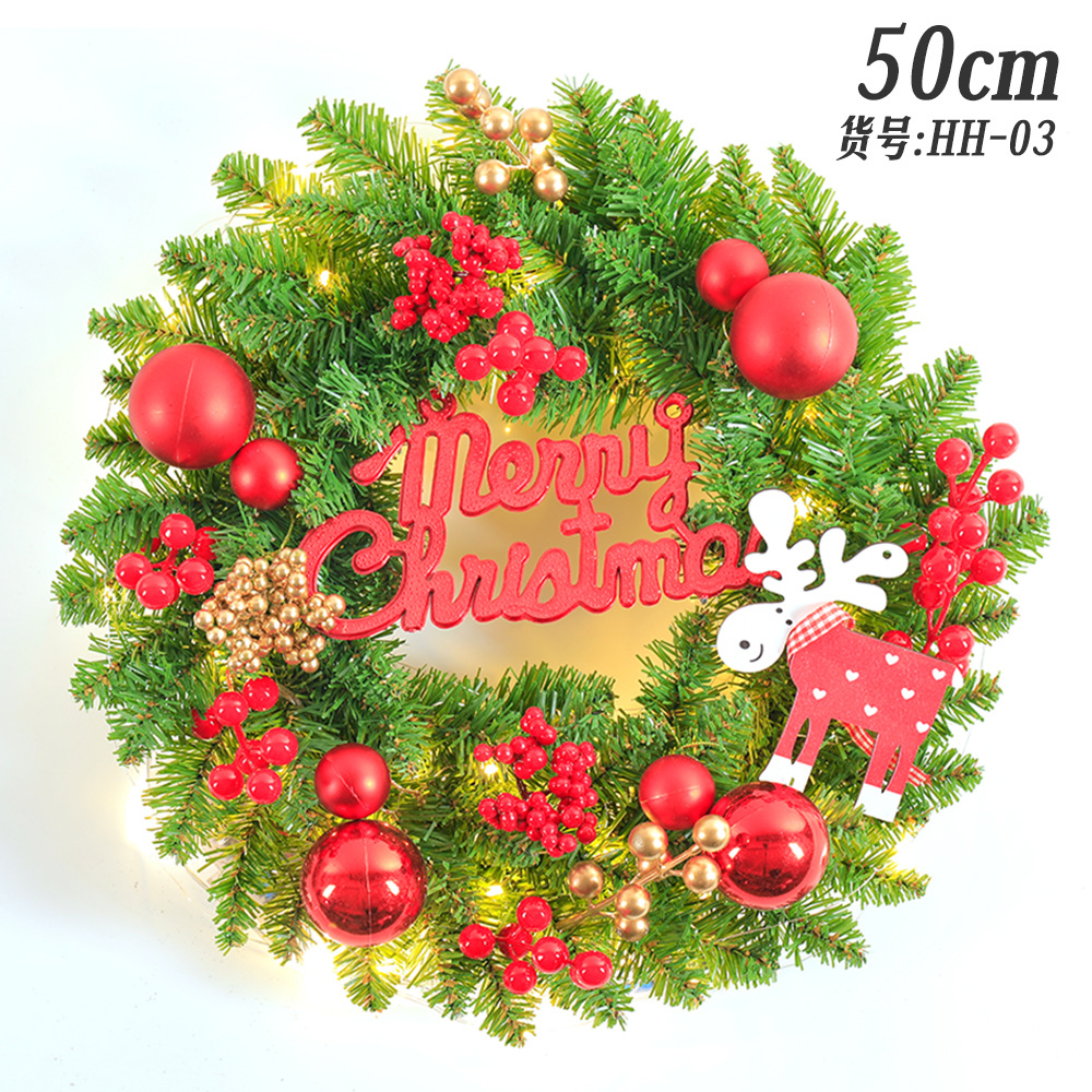Amazon pop navideño coronas de vinas 30 / 40 / 50 / 60cm decoración de la puerta colgante escena árbol de Navidad