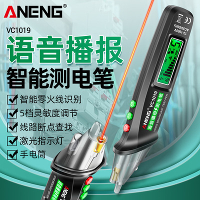 ANENG 语音测电笔非接触感应电笔电工高精度线路检测断点声光警报|ms