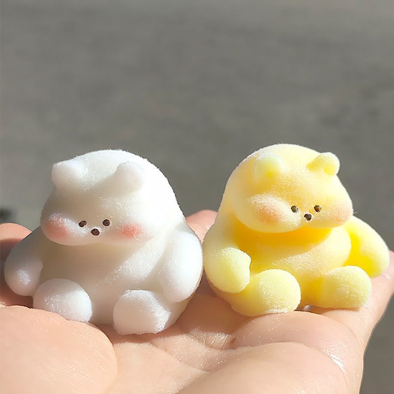 Gatito queso rebote lindo descompresión gato gato descompresión grueso juguete para estudiantes pequeño libro rojo mismo barro