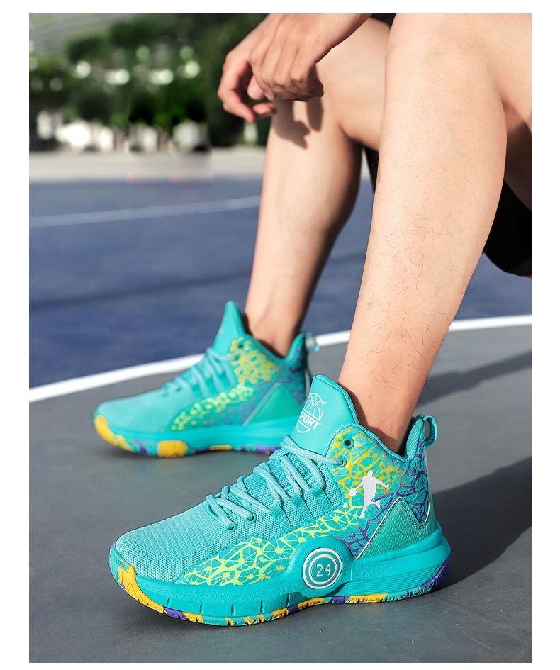 Comfortable men's basketball plus size couple fashionable anti slip and wear-ristant student sho, outdoor sports_voghion.com