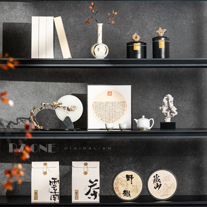 Jiang Thirteen New Chinese Tea Room Study Designer Combination Soft Decoration Display Ceramic Soft Decoration Ornaments Jiang Thirteen New Chinese Tea Room Study Designer Combination Soft Decoration Display Ceramic Soft Decoration Ornaments