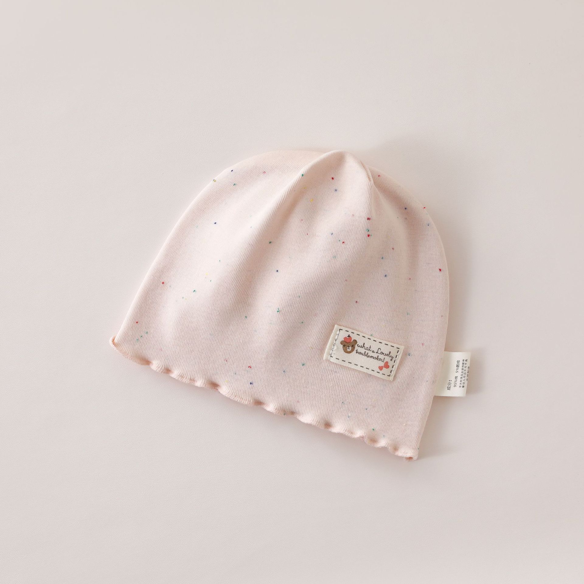 Warm star baby postpartum hat pink-52