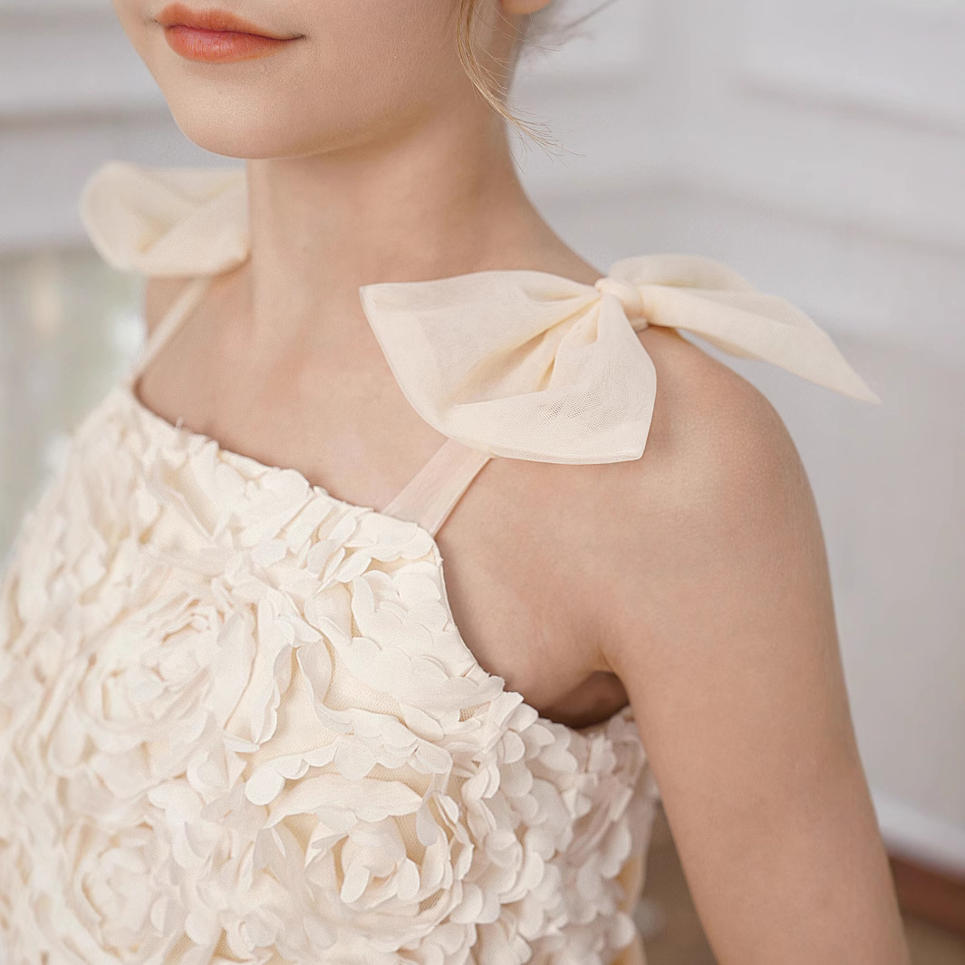 Vestido de niño transfronterizo, vestido de princesa, vestido de anfitrión, vestido de fiesta de niña de flores, vestido de noche de un año de bebé