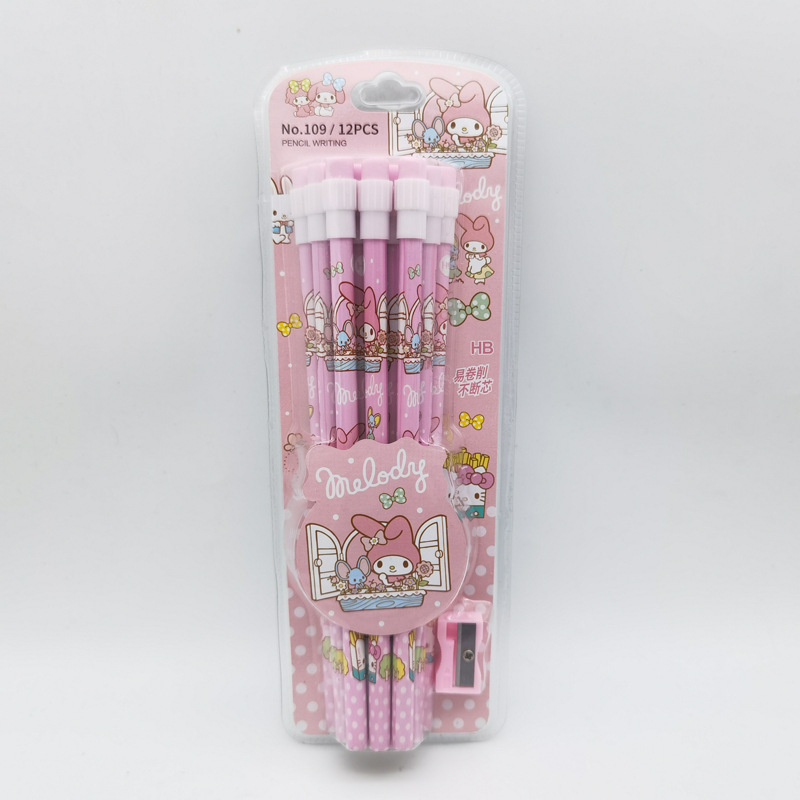 106ピカチュウ12本入鉛筆巻付きナイフ高颜値宝可夢HB鉛筆初心者練習字硬筆|undefined