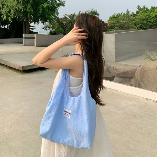 Women's Spring and Summer University Student Commute Backpack Large Capacity Canvas Single Shoulder Bag Crossbody Bag Tote Bag