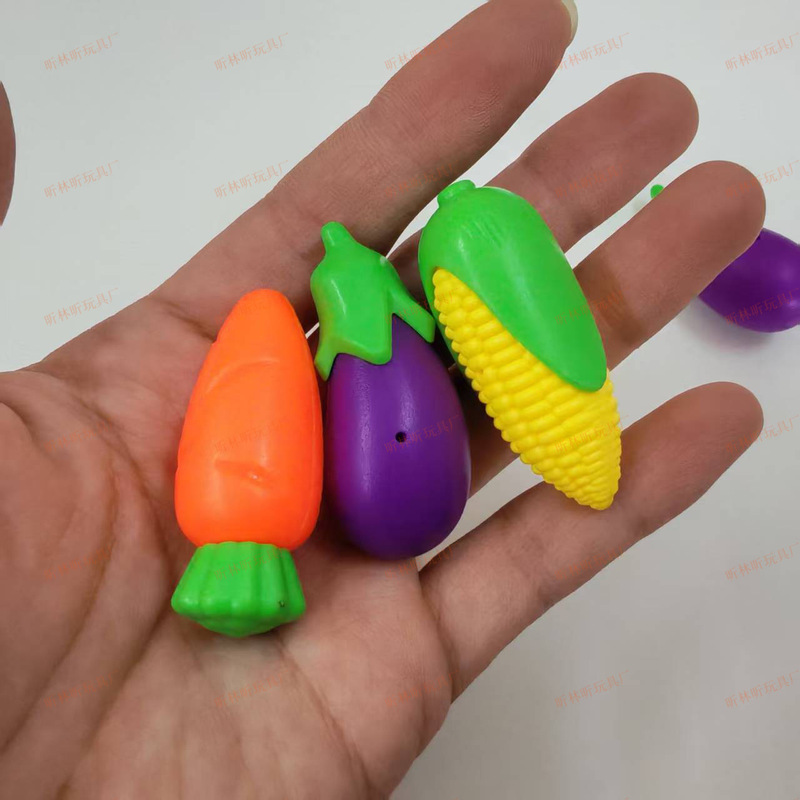 Cross-Border Realistic Mini Corn, Carrot, Eggplant Detachable and Assembleable Vegetable and Fruit Pretend Play Shopping Cart Toy