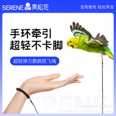 インコは縄を飛ばして超軽くて足を傷つけません。