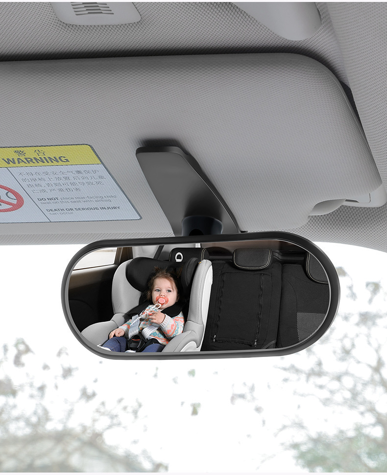 Baby Observation Reversing Large Field of View Auxiliary Mirror in the Car, Car Interior Rearview Mirror, Extra Large Wide-Angle Adhesive Type