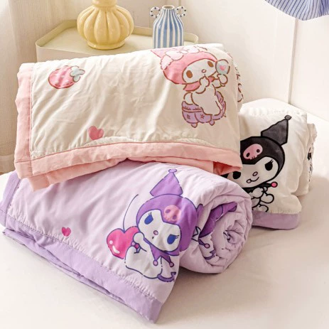 Летнее хлопковое одеяло Sanrio для детского сада, тонкое летнее одеяло для сна, одеяло для кондиционера, оптовая продажа, трансграничная торговля