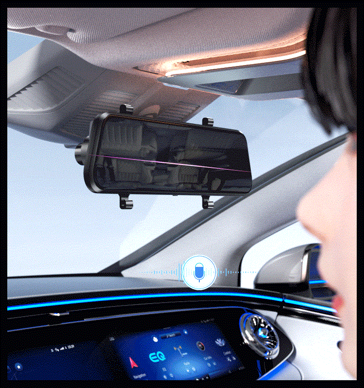 Suitable for the 2026 new model of the Renwoyou dashcam, no-wiring reverse camera, streaming rearview mirror, parking monitoring