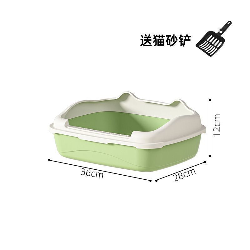 Basina de arena para gatos super grande anti-spillado exterior inodoro para gatos anti-odor enorme lavabo de arena para gatos abierto lavabo de orina para excremento de arena para gatos