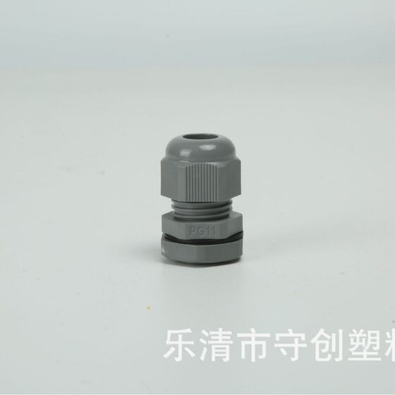 Factory direct supply PG7-PG63 nylon dark gray waterproof cable fixing head German PG plastic waterproof cable