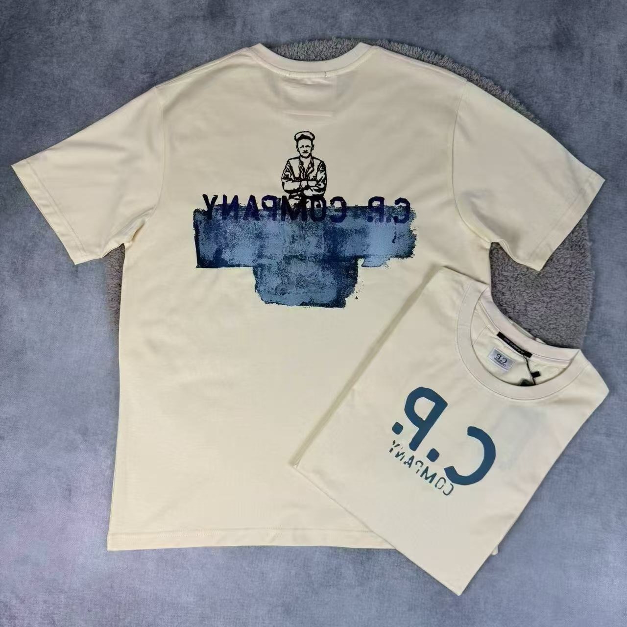 跨境品质CP短袖宽松批发英伦青年潮牌眼镜纯棉刺绣休闲圆领