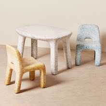 北欧环保塑料儿童椅 ins网红幼儿园宝宝桌椅设计师靠背户外小板凳