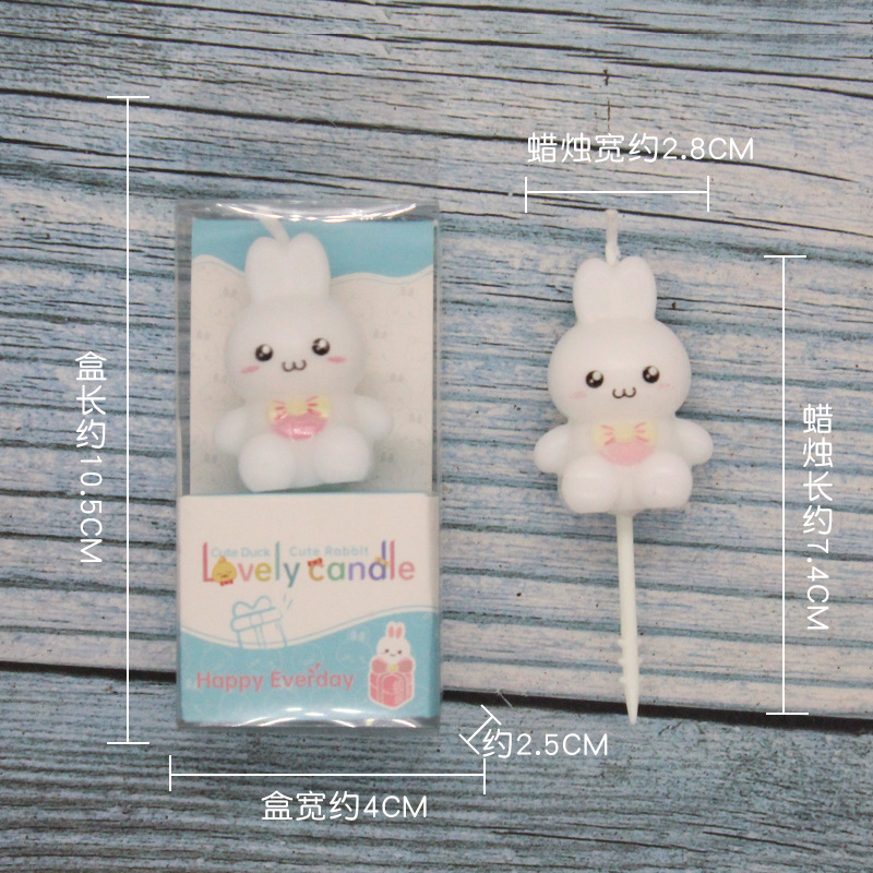 Vela de cumpleaños de dibujos animados al por mayor popular fiesta de flores oso dinosaurio donut cara sonriente vela de pastel para niños