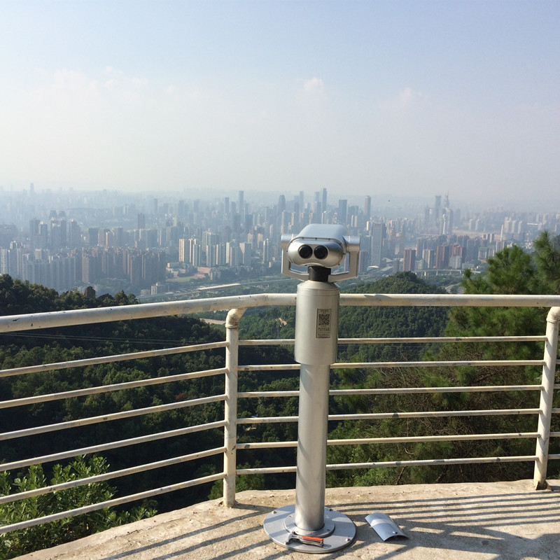 景区望远镜扫码投币一体太阳能共享大倍率25*100户外防水望远镜