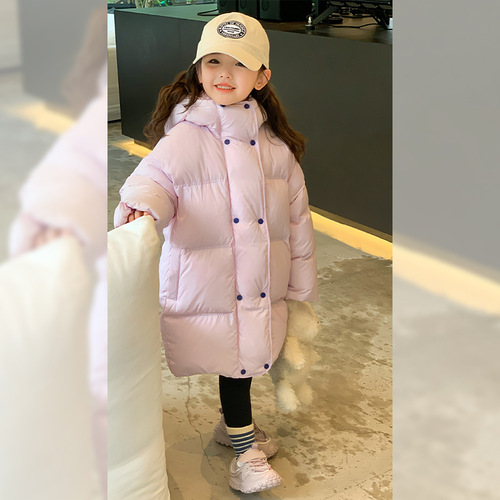 Girls Dupont three-proof down jacket  winter new style children's all-match disposable 90 white duck down top jacket trendy