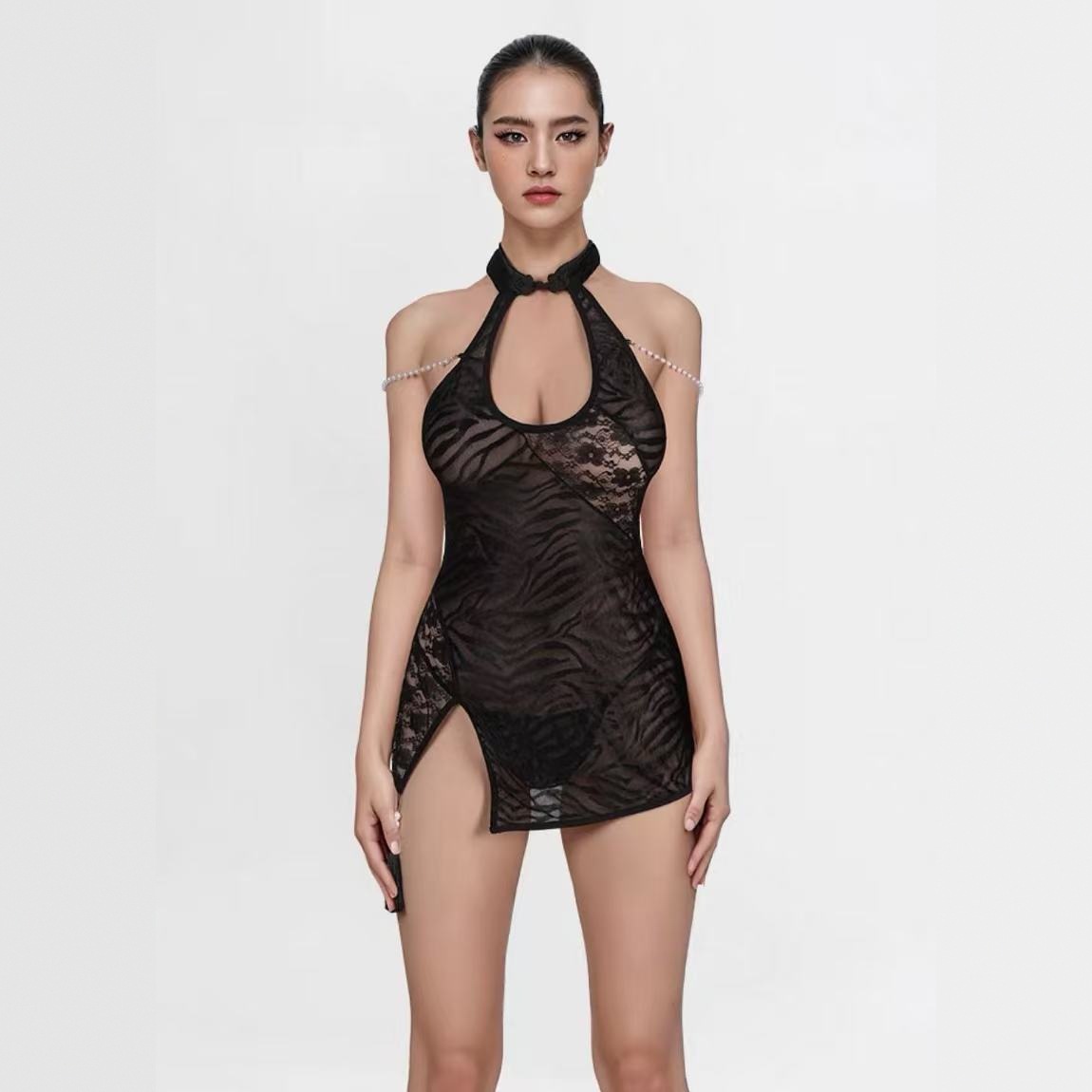 2025 New Lace V Neck Sexy Hip-Covering Suspender Fishtail Evening Dress Elegant Lady Style