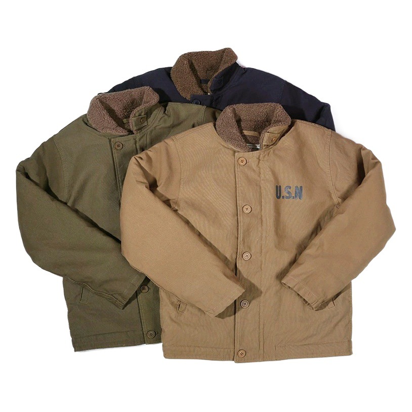 OKONKWO traje de cubierta de N-1 azul marino chaqueta de cubierta de algodón engrosada N1 chaqueta de cordero de algodón acolchado