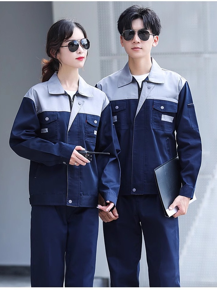 Trajes de trabajo primavera y otoño para hombres taller de fábrica de desgaste grueso reparación de automóviles ropa de fábrica de manga larga ropa de trabajo personalizada / fabricación