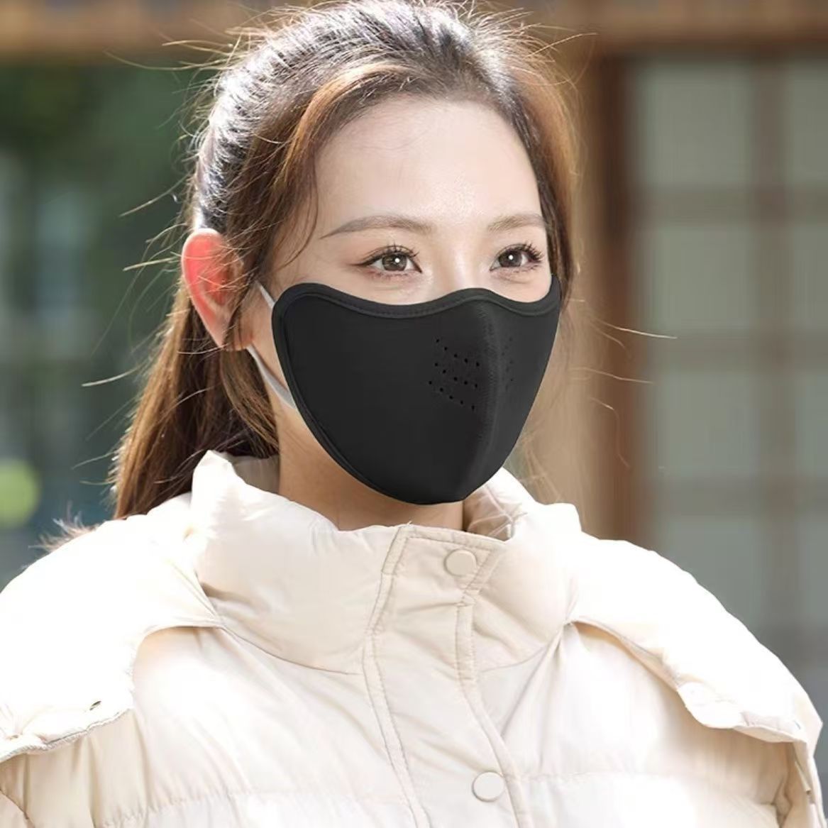 Máscaras de vello australianas para mujeres de ciclismo a prueba de frío, ventilación, protección de ojos, protección solar 3D, máscaras de calentamiento tridimensionales, moda image 7