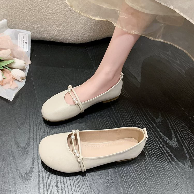 Обувь Мэри Джейн на плоской подошве, женская обувь, модная обувь с закрытым носком и круглым носком, 2023 летняя новая Женская обувь в Корейском стиле