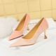 1818-2 Fashion Simple Banquet High Heels Metal Heels High Heels Xi Shi Suede Shallow Mouth Pointed Toe Single Shoes